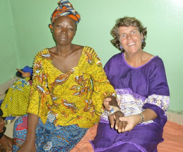 Carina and Kadjatou at hosp